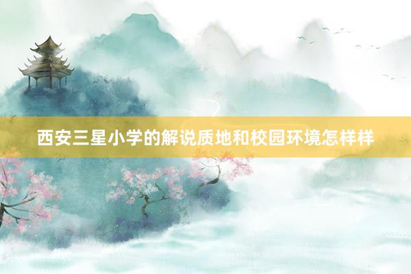 西安三星小学的解说质地和校园环境怎样样
